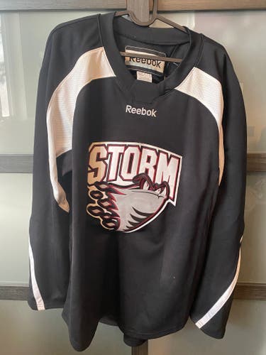 Black Used Medium Men's Reebok Jersey - Guelph Storm