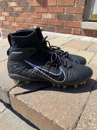 Lacrosse Nike Shoes Alpha Huarache 7 Elite Black Silver Mens Sz 8.5 CJ0224-001 Used