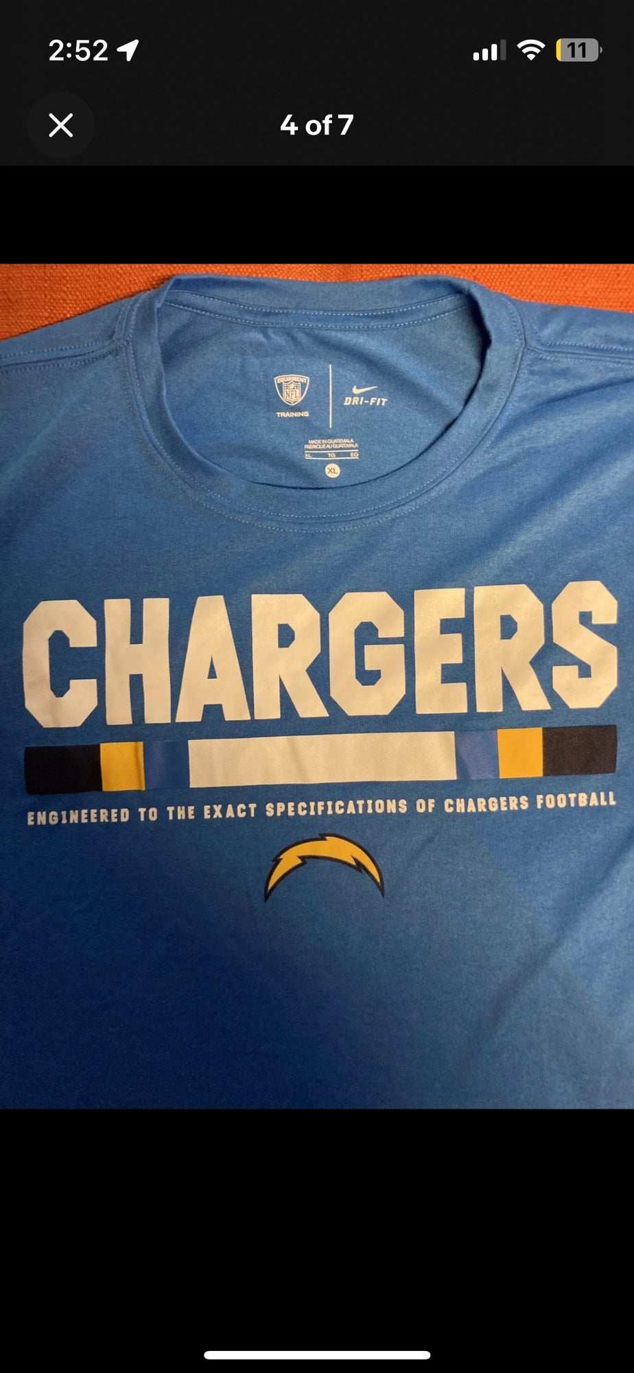 La Chargers Nike Dri Fit Shirt XL