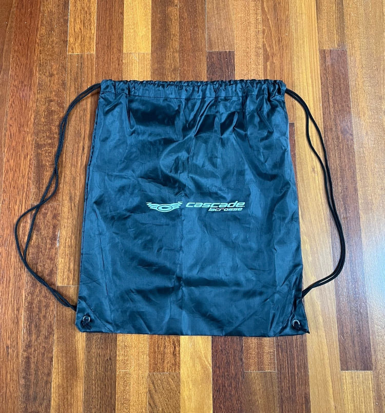 Cascade Lacrosse Black Drawstring Bag - New