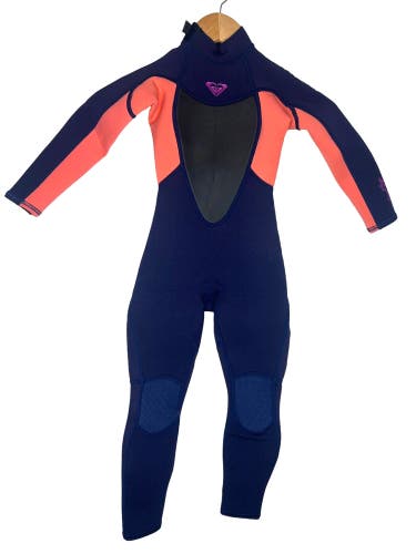 Roxy Girls Full Wetsuit Kids Size 4 Prologue 3/2 Toddler 4G -Excellent Condition