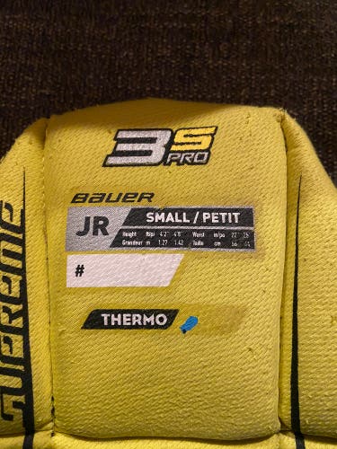 Junior Small Bauer Supreme 3S Pro Hockey Pants