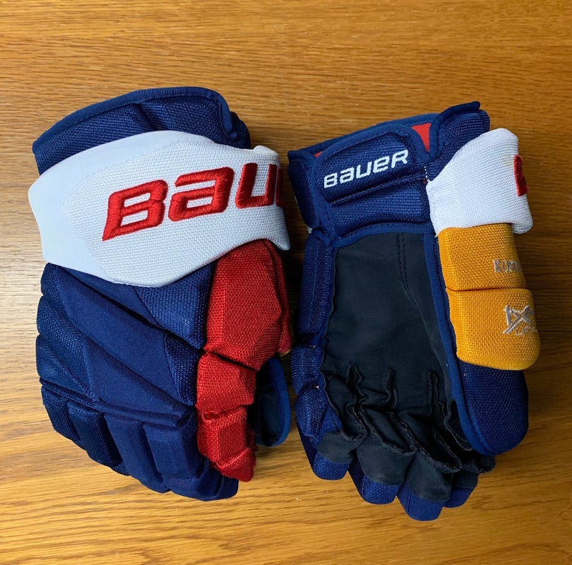 St Louis Blues Retro 90 Used Bauer 15" Pro Stock Vapor 1X Lite Gloves