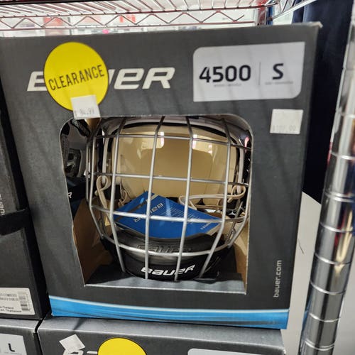 New Small Bauer 4500 Helmet Combo - White