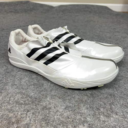 Adidas Mens Shoe 14.5 White Black Cleat Long Jump Track Spikes Sports Low LJ B