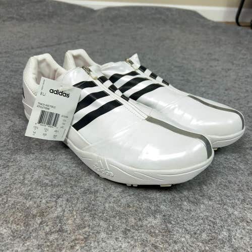 Adidas Mens Shoe 14 White Black Cleat Long Jump Track Spikes Sports Low Cut LJ D