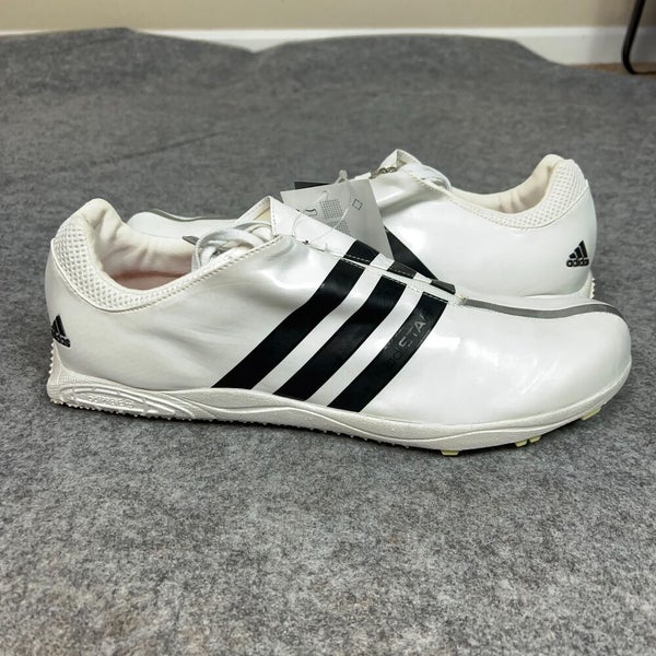 Adidas Mens Shoe 14.5 White Black Cleat Long Jump Track Spikes Sports Low LJ C