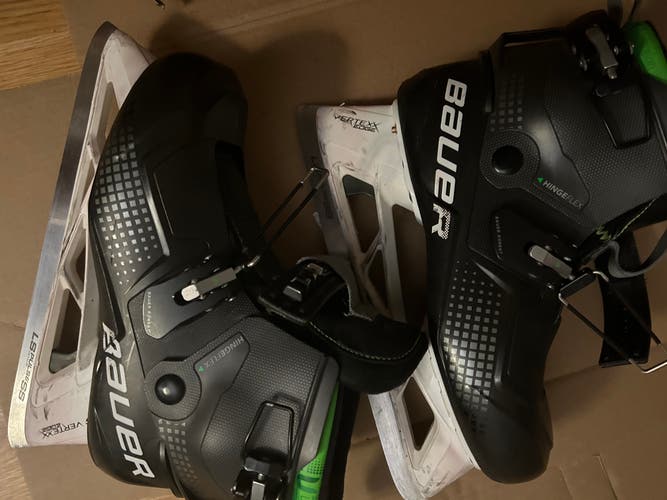 Senior Used Bauer Konekt Hockey Goalie Skates Regular Width Size 8