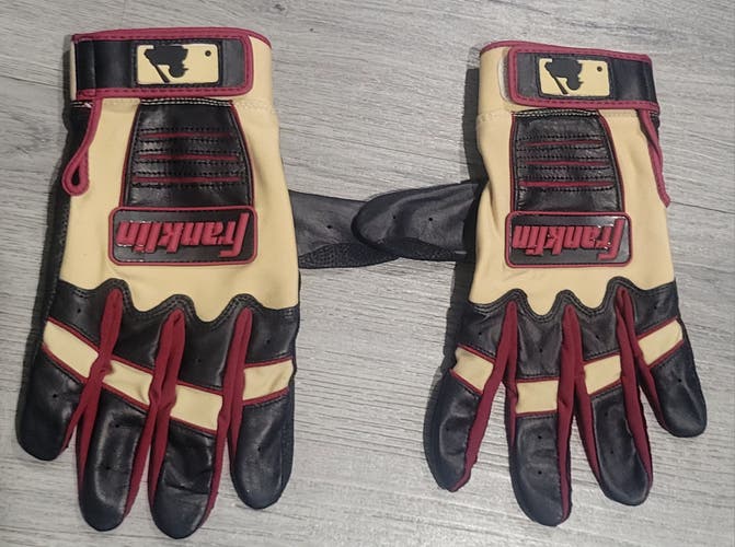 RARE Fanklin Pro Batting Gloves Black / Burgundy / light brown Adult XL NWOT