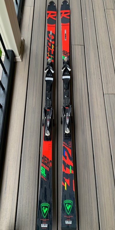 Used Rossignol 150 cm Hero Athlete SL Skis With Look SPX 12 Din