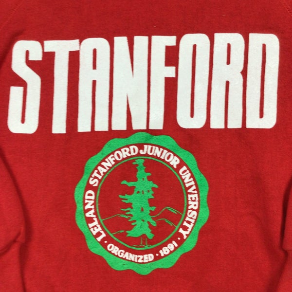 Stanford University Crewneck Sweatshirt | Champion | Silver/Cardinal | Medium