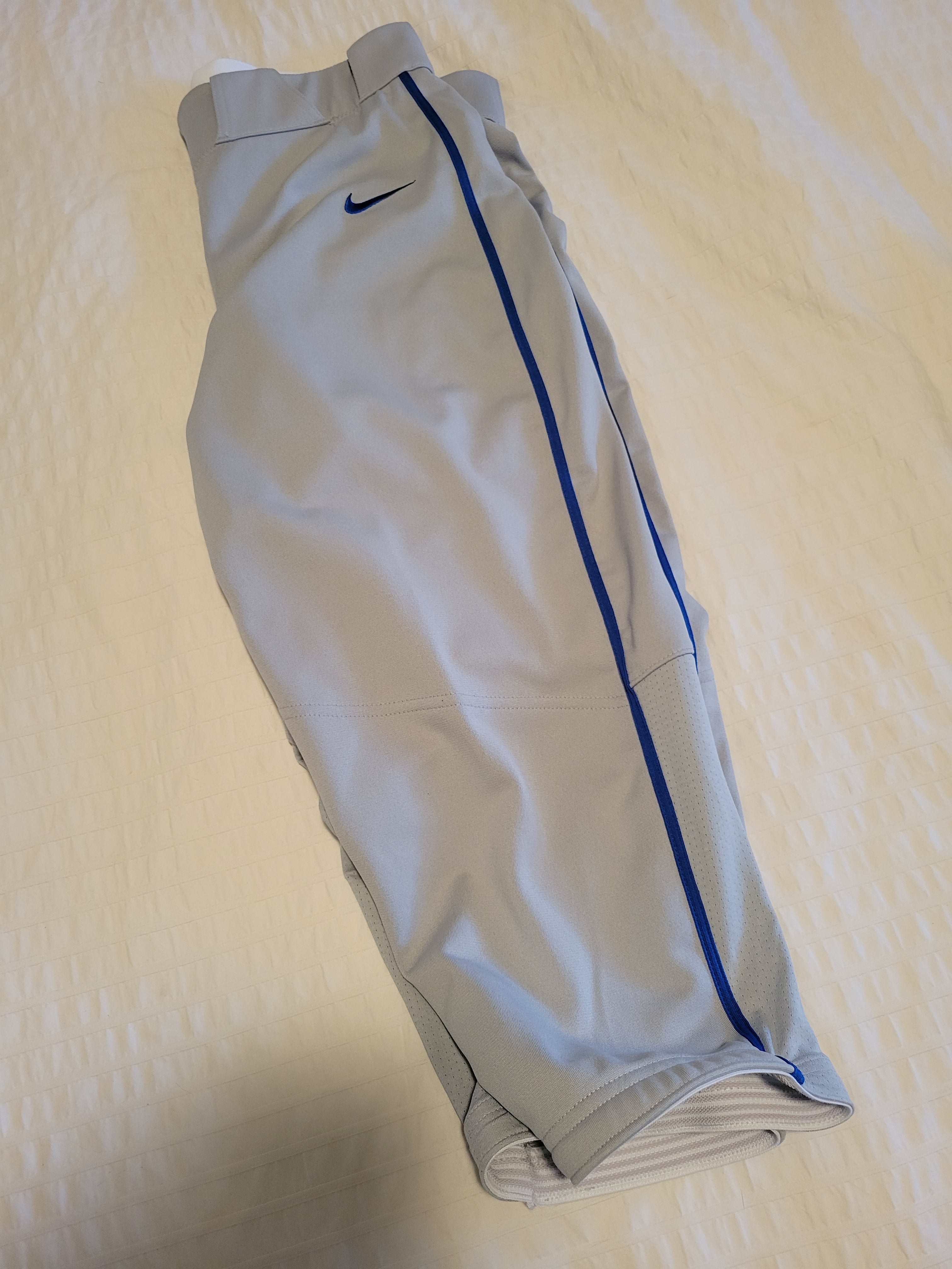 Nike Team Vapor Pro High Piped Men's Baseball Pants (White/Black