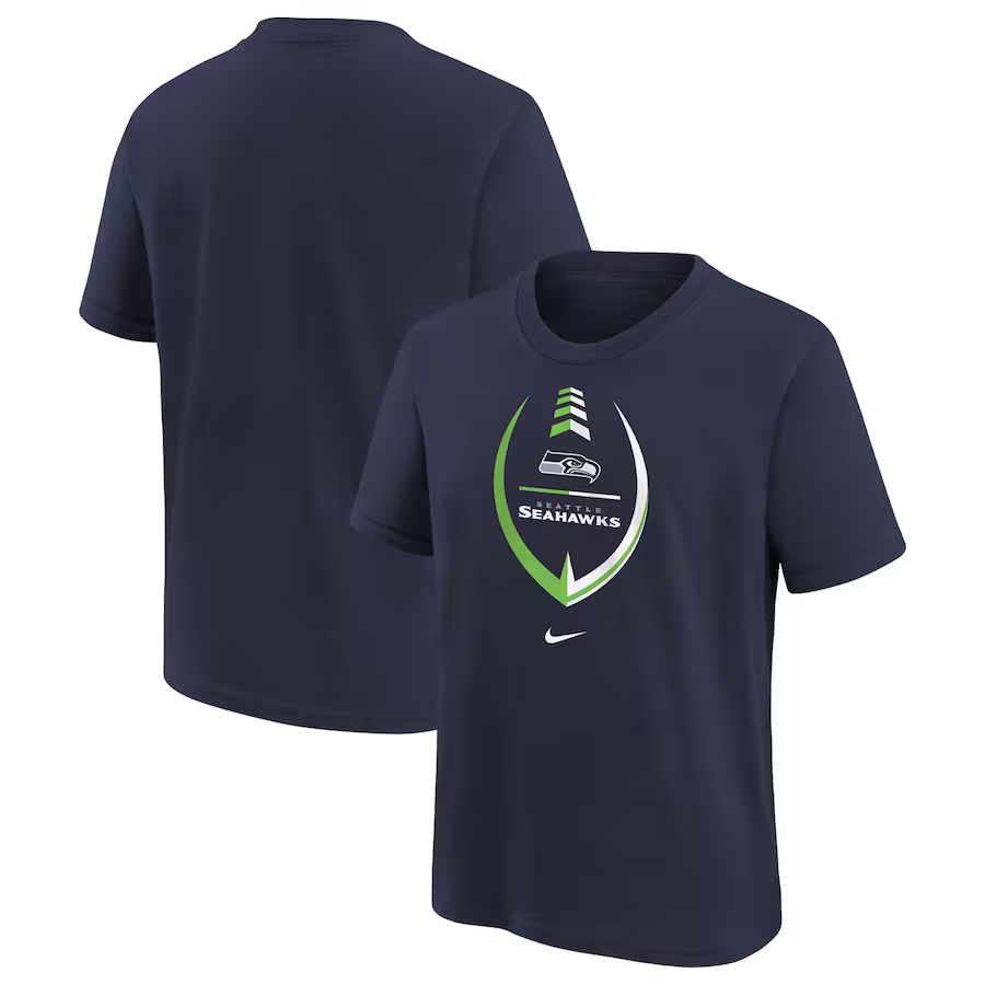 Nike Youth Seattle Seahawks Icon T-Shirt - Navy - M (Medium)