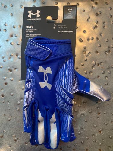 Blue New Large Under Armour F8 Gloves