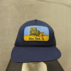 Vintage Ideus Construction Company Mesh Trucker Snapback Patch Hat Youngan