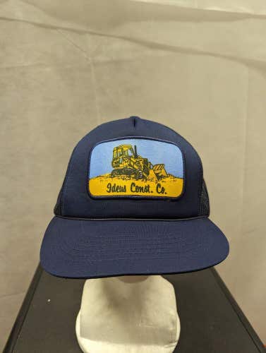 Vintage Ideus Construction Company Mesh Trucker Snapback Patch Hat Youngan