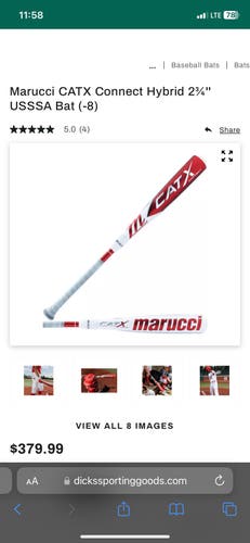 2022 Hybrid (-8) 22 oz 30" CAT X Connect Bat