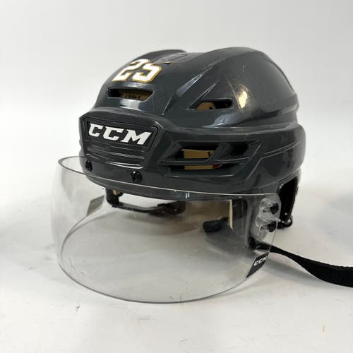 Used Vegas Grey CCM Tacks 110 Helmet with CCM Visor | Senior Medium | Vegas Knights | #25 | A394
