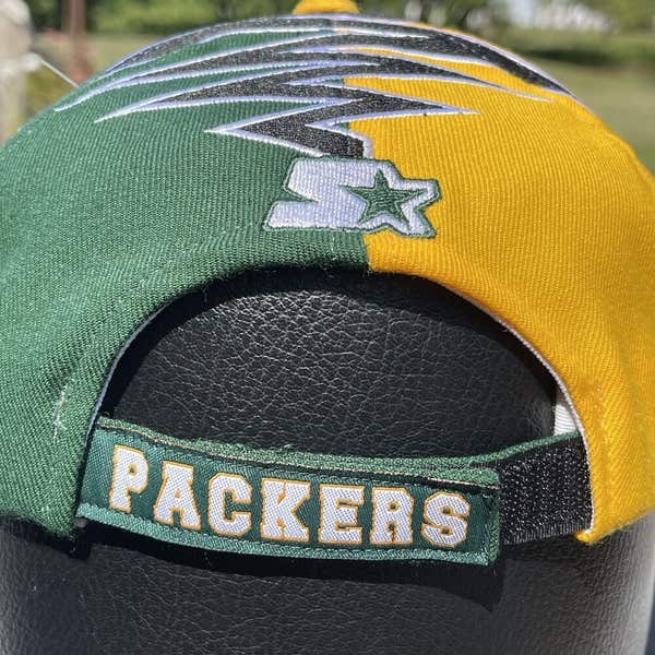 Vintage 90s Green Bay Packers Starter Shock Wave Strapback Hat NFL