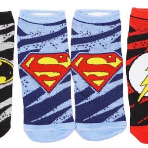 3 Pairs LOT - HYP Low Cut Adult Size 6-10 Socks DC Comics 2017 - Style 1