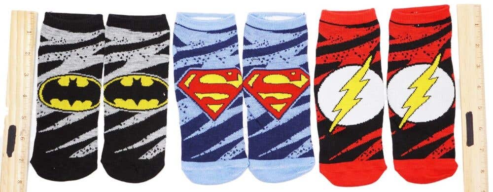 3 Pairs LOT - HYP Low Cut Adult Size 6-10 Socks DC Comics 2017 - Style 1