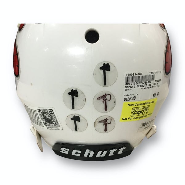 SCHUTT Youth Recruit R3 Size Large Football Helmet 798600 White