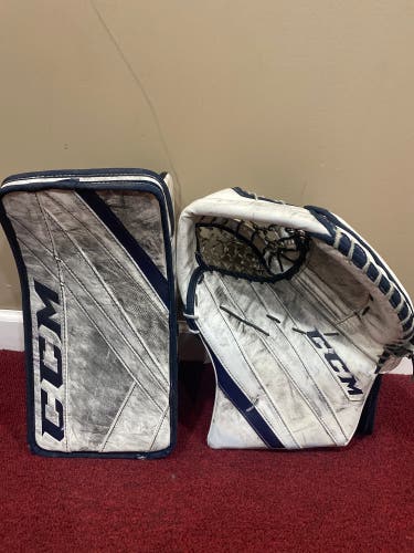 Florida Everblades CCM EFlex 5 Pro Stock Glove And Blocker Item#FLDG5