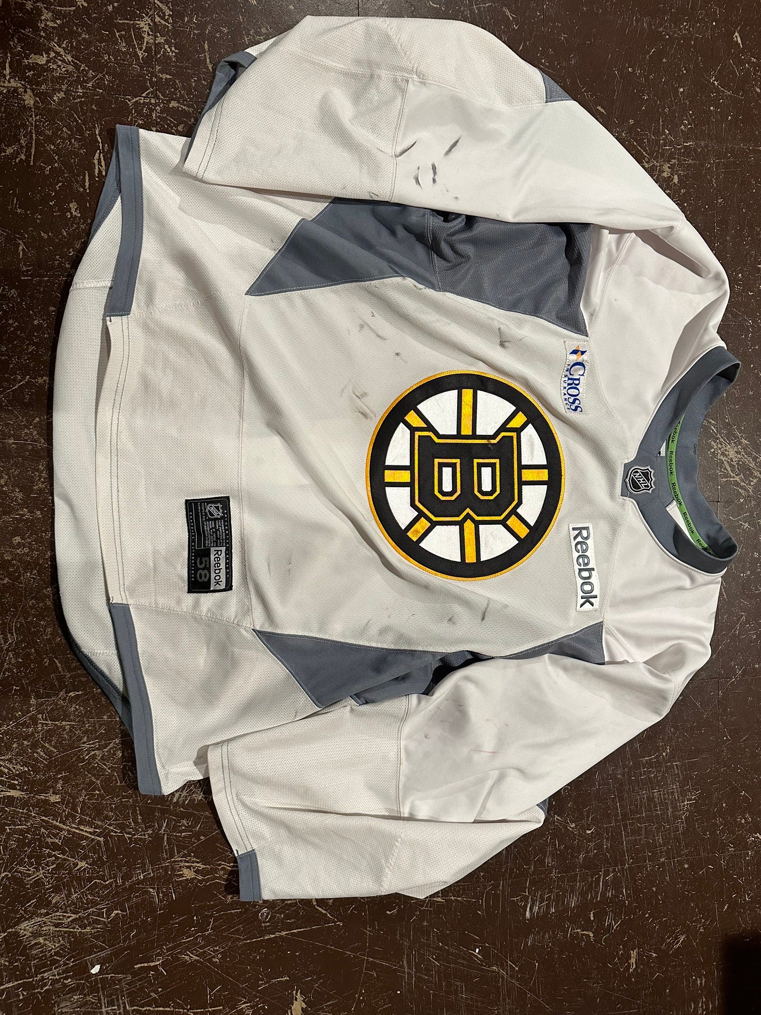 Reebok Edge 3.0 Custom Pro Stock Hockey Practice Jersey Boston Bruins Red  58 New