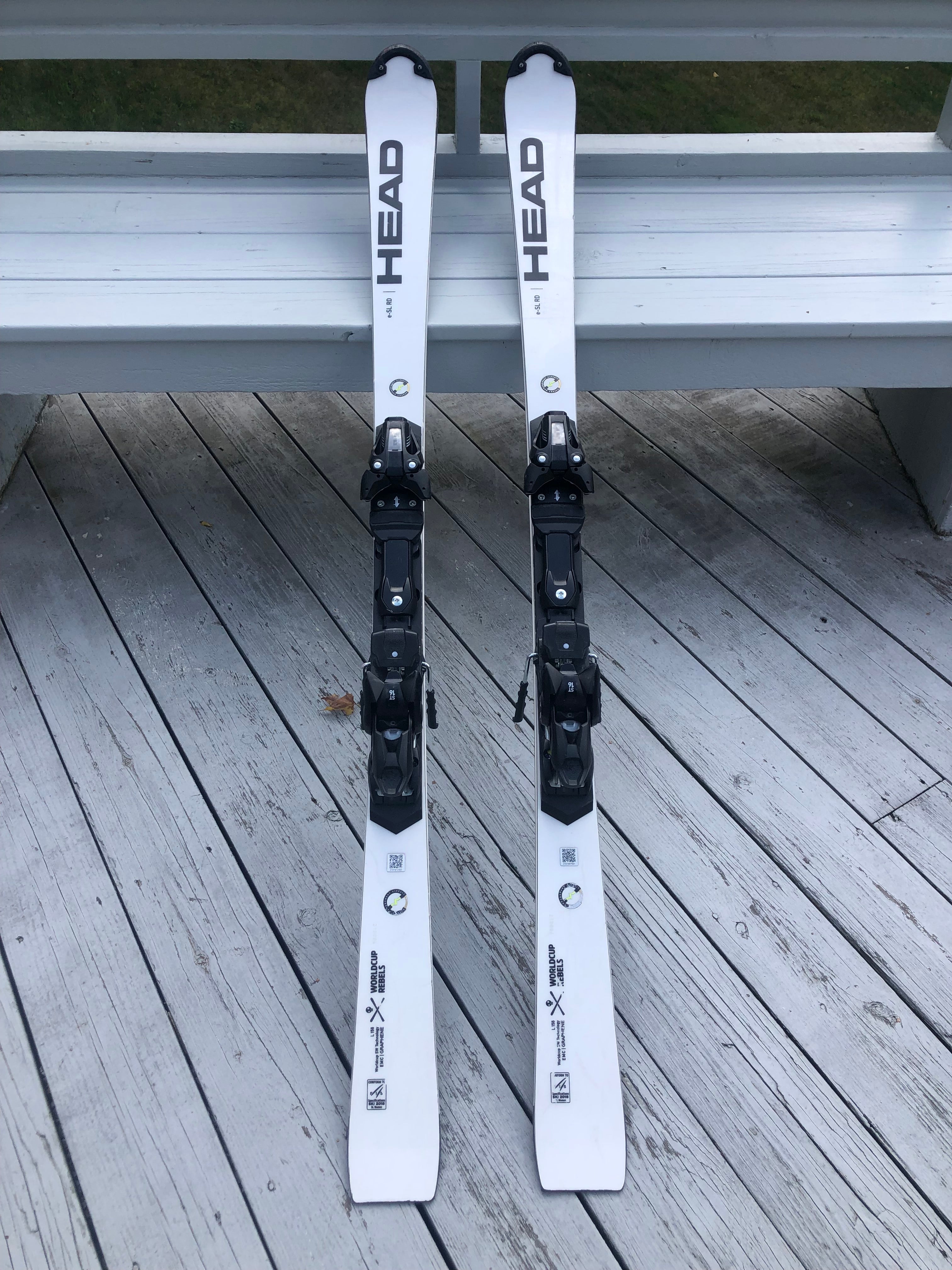 2022 HEAD Racing e-SL RD FIS Skis With Bindings Max Din 16