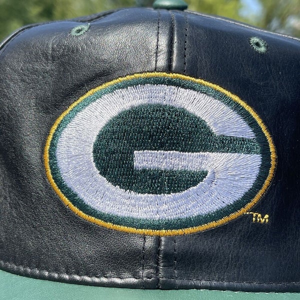 Vintage Green Bay Packers Leather Strapback Hat Super Bowl XXXI - Back  Spellout! | SidelineSwap