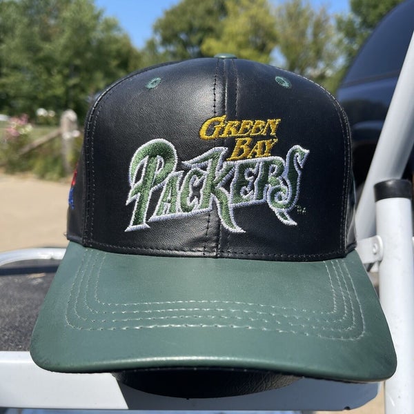 Green Bay Packers Snapback Vintage Logo Cap Hat Black