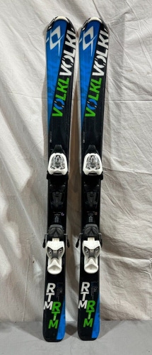 Volkl RTM Jr 110cm 100-68-82 Tip Rocker Skis Marker 4.5 Adjustable Binding TUNED