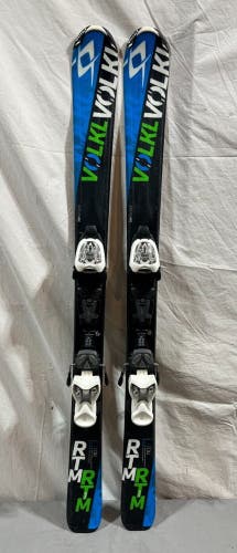Volkl RTM Jr 110cm 100-68-82 Tip Rocker Skis Marker 4.5 Adjustable Binding TUNED