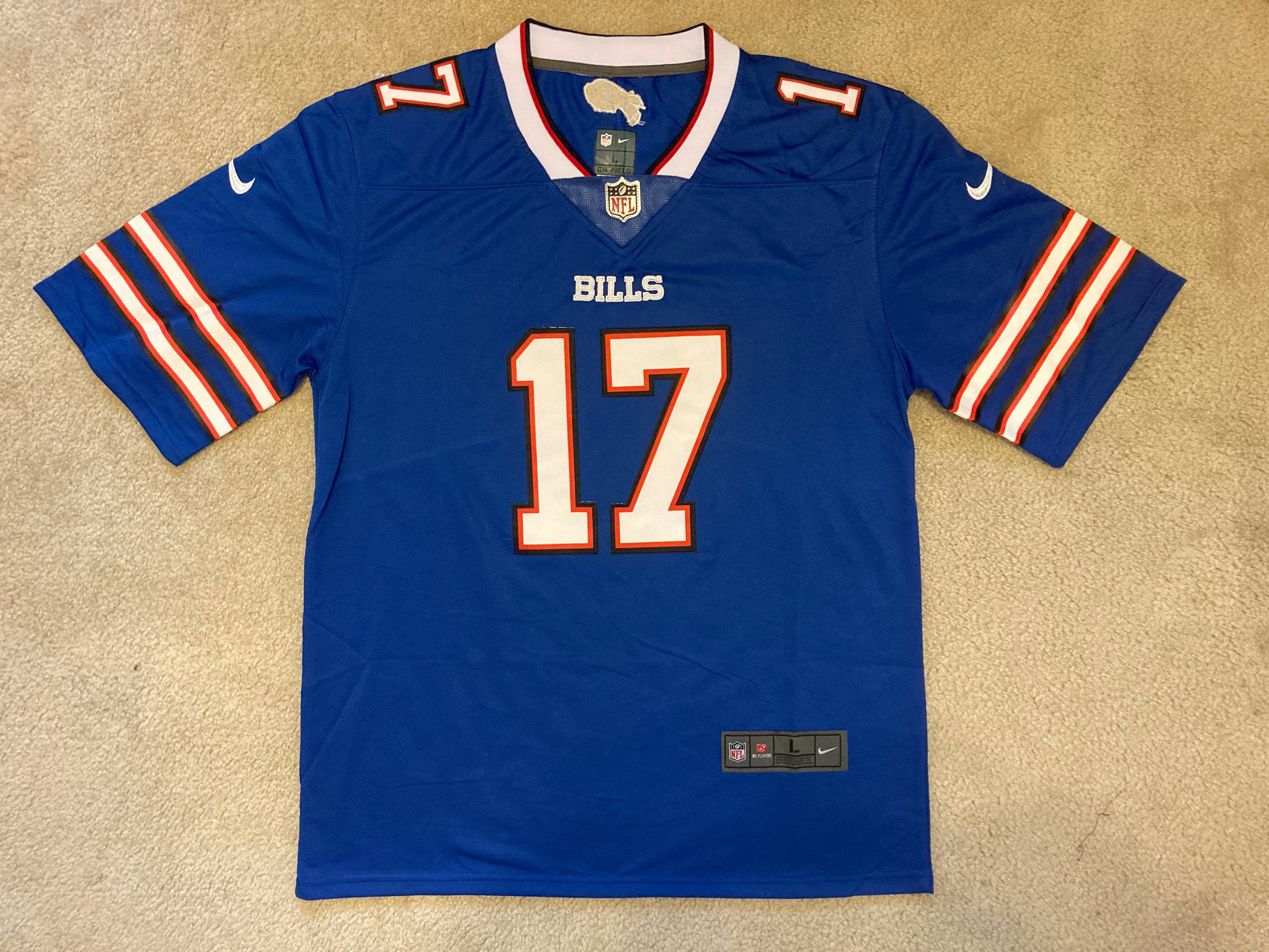 1118 MENS Buffalo Bills COLE BEASLEY Stripes Football Jersey