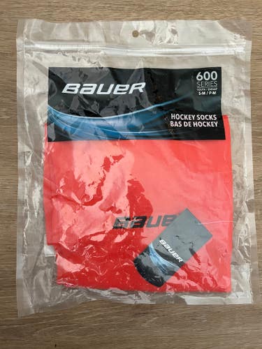New Bauer Flex Hockey Socks - Youth Small / Medium - Orange