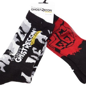 2 PC Tom Clancys Ghost Recon Wildlands Socks - Size 6-12 Ubisoft 2017 - Style 2
