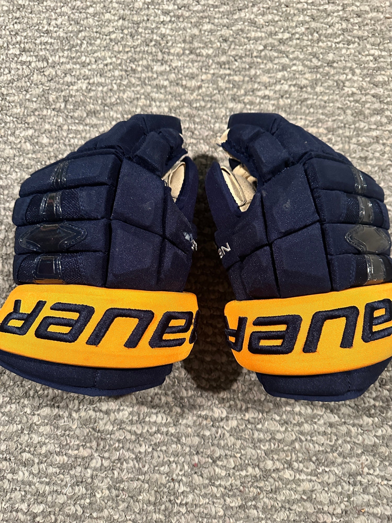 Pro Stock CCM HG12XP 14” Hockey Gloves Buffalo Sabres 2022 Reverse