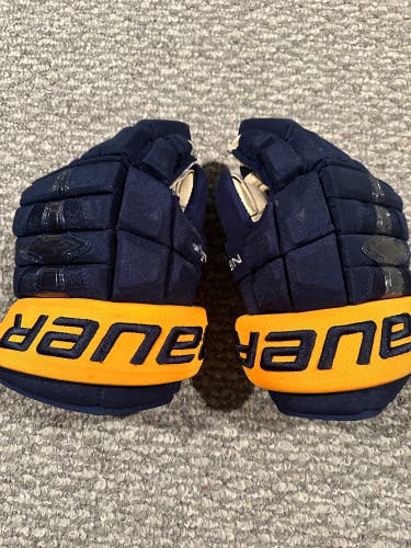 Buffalo Sabres Used Bauer 14" Pro Stock Nexus 1N Gloves