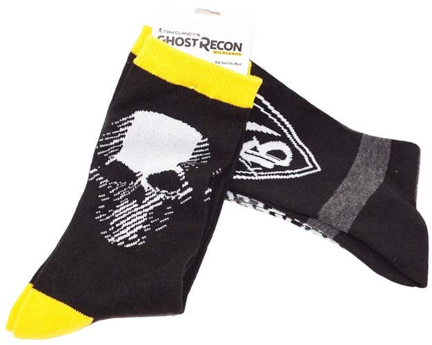 2 PC Tom Clancys Ghost Recon Wildlands Socks - Size 6-12 Ubisoft 2017 - Style 3