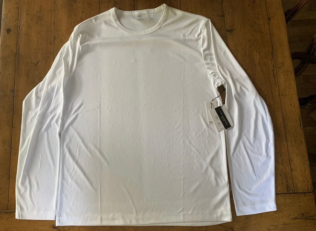 ONIA Men’s White Long Sleeve UPF 50+ Performance Shirt Size Large
