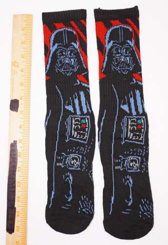 1 Pair Lot - Vintage Darth Vader Crew Socks HYP - Disney Star Wars 2016 - Adult Size 6-12