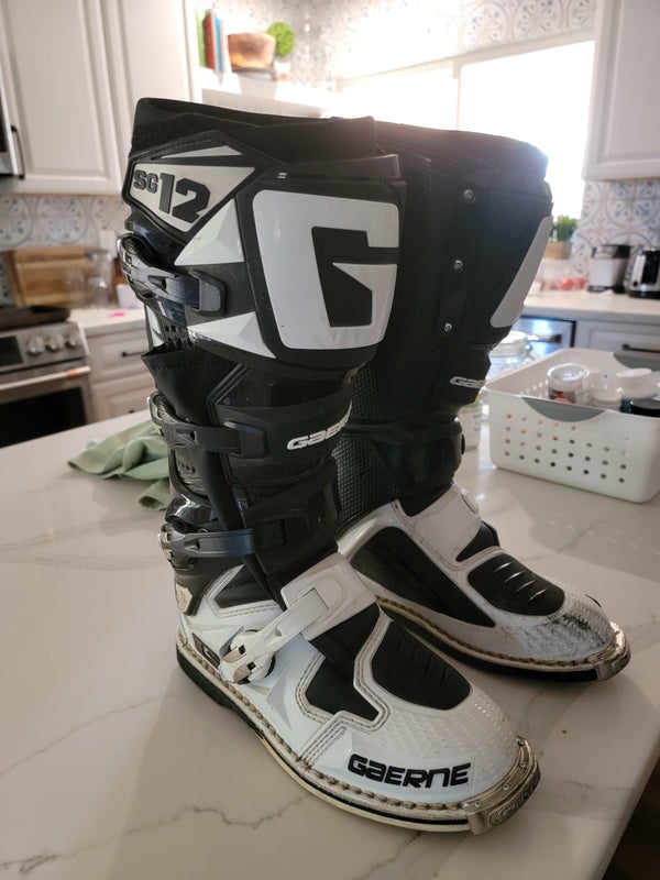 Gaerne SG-12 Motorcross Boots White Used Men's Size 9.0 (Women's 10)