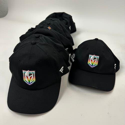 NEW Vegas Golden Knights Fanatics Branded Team Logo Pride Adjustable Hat - Black