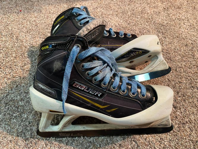 Bauer Supreme One.9 Goalie Skates With STEP Black Steel Steel Size 7.5