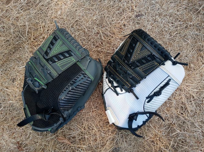 Two (2) 11"  Franklin youth softball baseball gloves - FREE SHIPPING