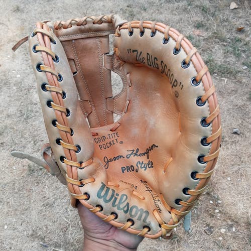 Vintage Wilson The Big Scoop A2864 first base mitt baseball glove all leather - FREE SHIPPING