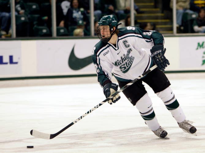 Broken SIGNED JEFF PETRY MICHIGAN STATE UNIVERSITY Bauer One95 Hockey Stick Pro Stock