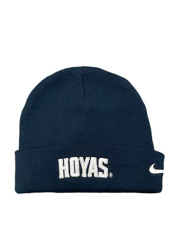 Hoyas Georgetown Blue Nike Knit Beanie Hat OSFM