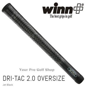 The Next Generation Winn Dri-Tac 2.0 Jet Black Oversize Golf Grip 72DT-JBK