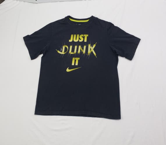 Cotton Graphic Print Laces Nike Just Dunk It Short Sleeve T Shirt Youth Size XL